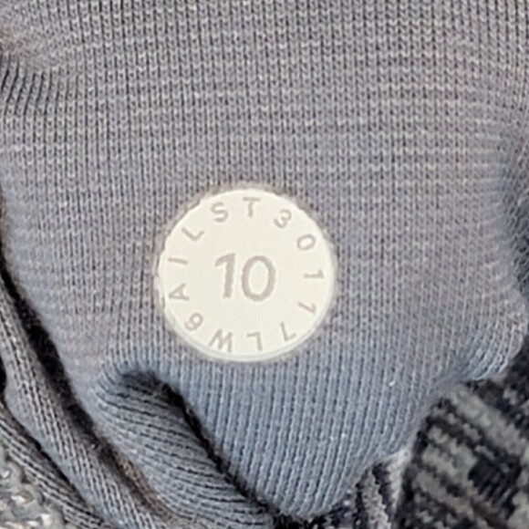 Lululemon Wunder Under Hi Rise Crop 21" Size 10 Luon Arrow Jacquard Battleship - Picture 8 of 8